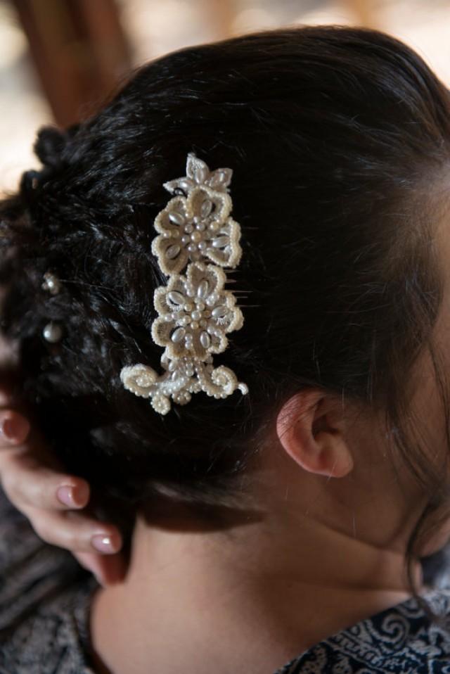 Bridal Pearl Hair Comb, Wedding Hair Comb. Pearl Hair Piece. Bridal ...