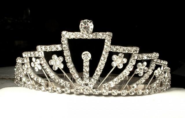 Art Deco TRUE Vintage Bridal Tiara, 1920s Headpiece Rhinestone Headband ...