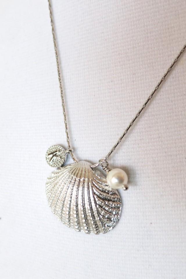 Cockle Shell - Silver Cockle Sea Shell Necklace, Personalised Gift For ...