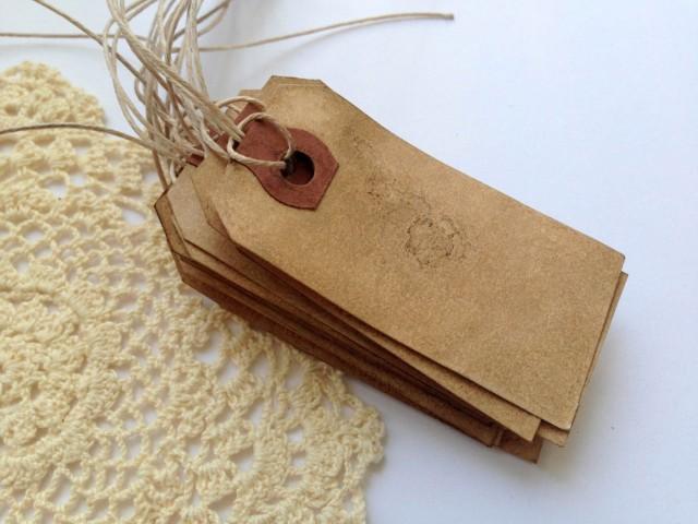 Brown Luggage Tags Vintage Place Card 6