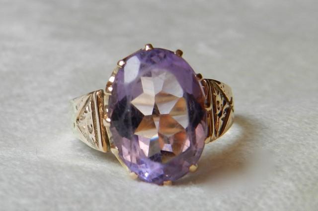 Amethyst Ring Victorian 4.5 Ct Amethyst Aesthetic Period Ring February ...