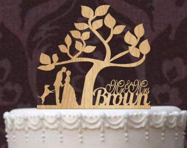 Rustic Wedding Cake Topper, Personalized Wedding Cake Topper ...