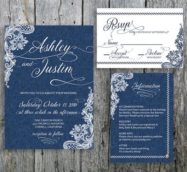 Denim Wedding Invitations 6