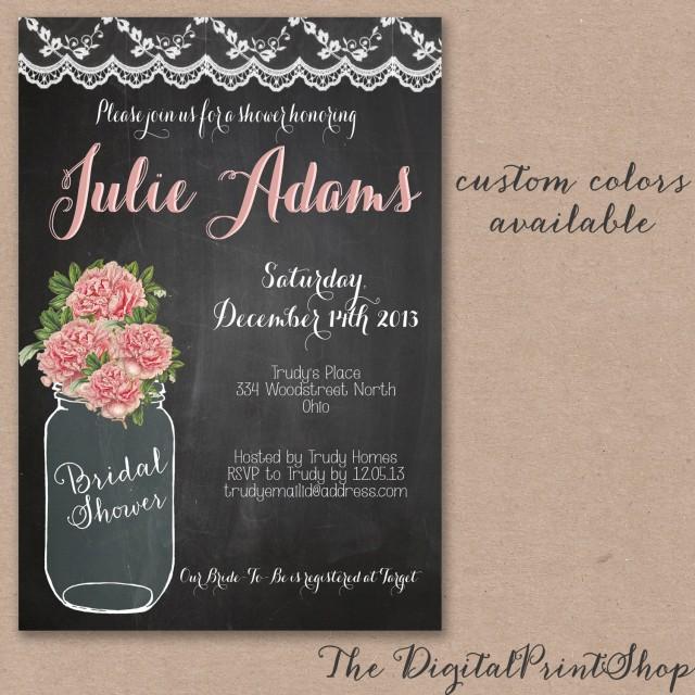 Chalkboard Mason Jar Bridal Shower Invitations 10