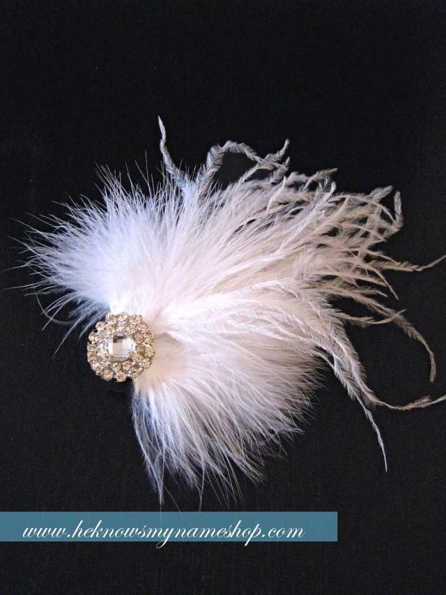 Weddings Accessories Bridal Hair Comb, Airy Feather Headpiece - Bridal ...