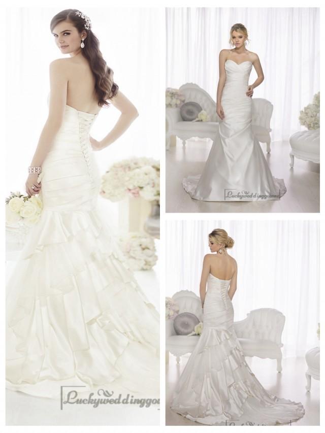 Fit And Flare Sweetheart Ruched Bodice Wedding Dresses #2450475 - Weddbook