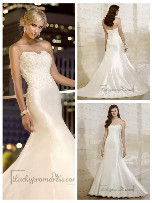 Elegant Fit And Flare Lace Appliques Sweetheart Wedding Dresses ...