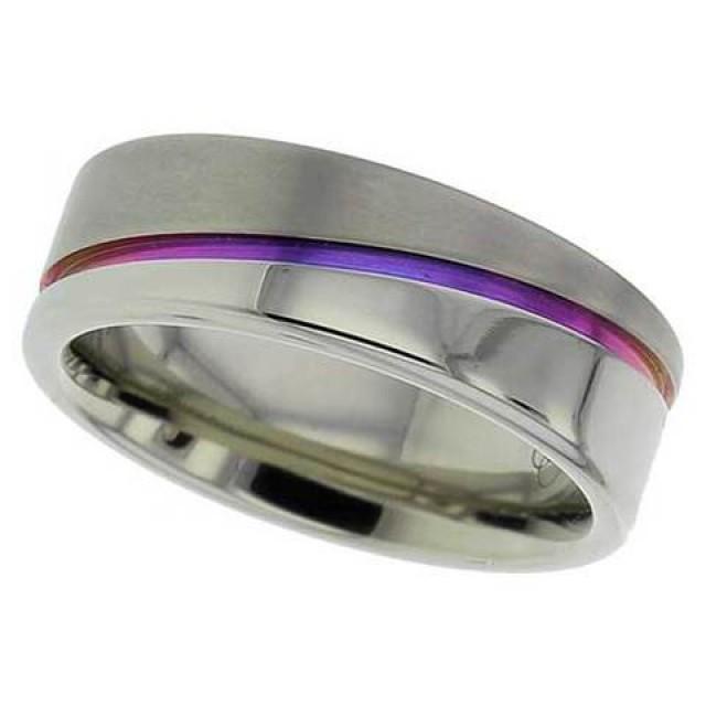 Zirconium Wedding Band Anodised Ring Purple Blue Zirconium Wedding Band Anodised Ring Purple Blue Mens 2453971 Weddbook