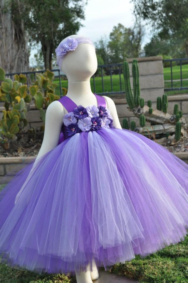 Purple Lavender Flower Girl Dress, Purple Lavender Toddler Dress ...