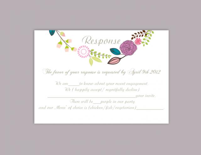 DIY Wedding RSVP Template Editable Word File Instant Download Rsvp ...