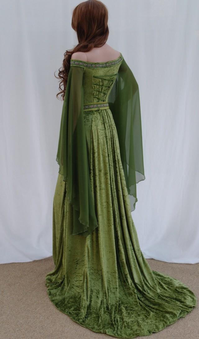 Elven Dress, Celtic Wedding Dress, Medieval Dress, Renaissance Dress ...
