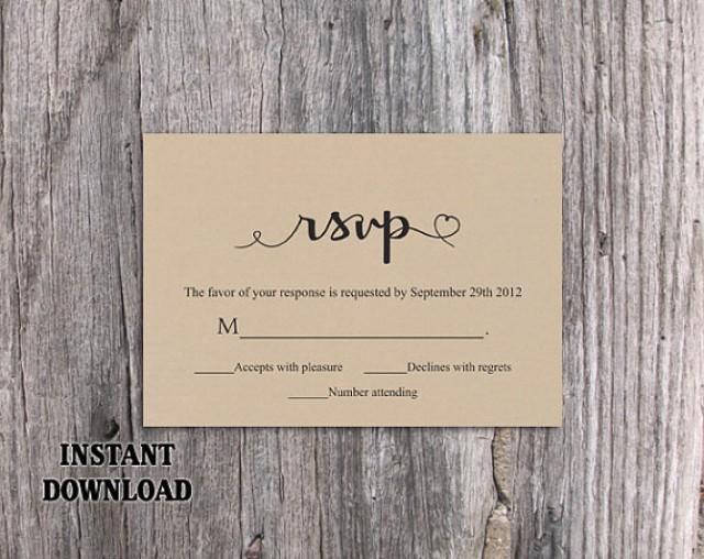 DIY Burlap Wedding RSVP Template Editable Word File Instant Download ...