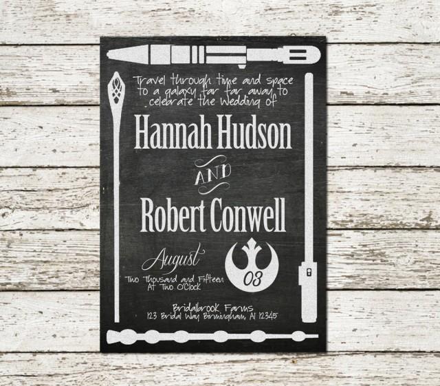 Printable Wedding Invitation - Star Wars Lord Of The Rings Harry Potter ...