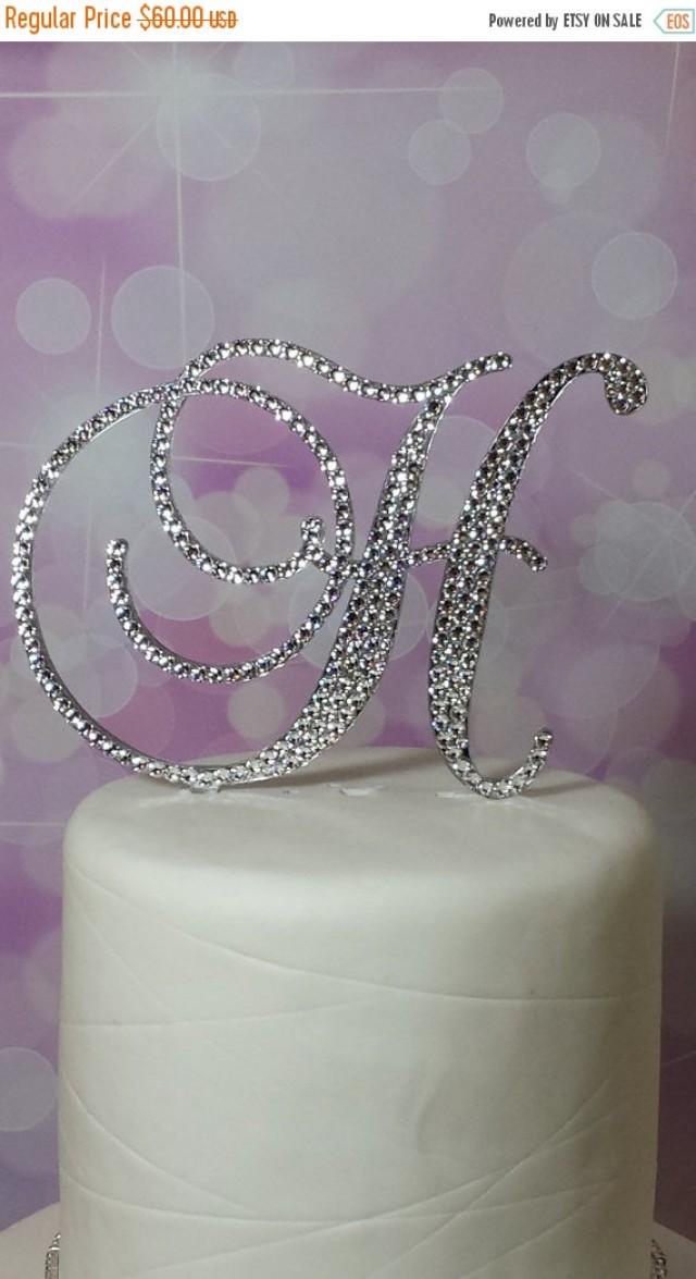 Spring Sale 5 Inch Tall Monogram Wedding Cake Topper - Spectacular ...