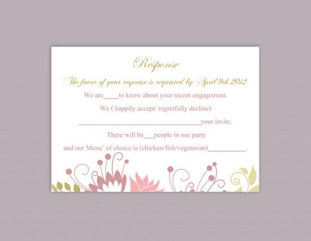 DIY Wedding RSVP Template Editable Word File Instant Download Rsvp ...