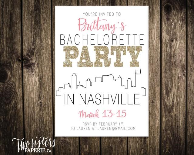 Bachelorette Party Invitation And Itinerary - NASHVILLE Bachelorette ...