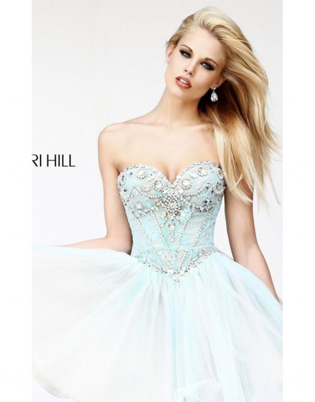Aqua Nude Sherri Hill 21156 Prom Dresses #2491432 - Weddbook