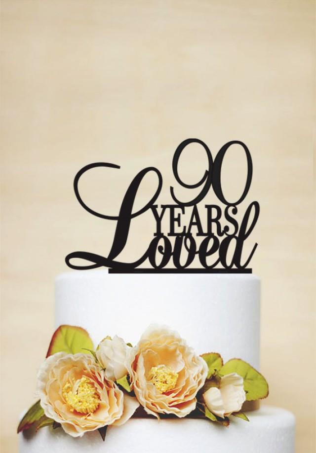 90th Anniversary Cake Topper,90th Birthday Cake Topper,Custom Cake ...