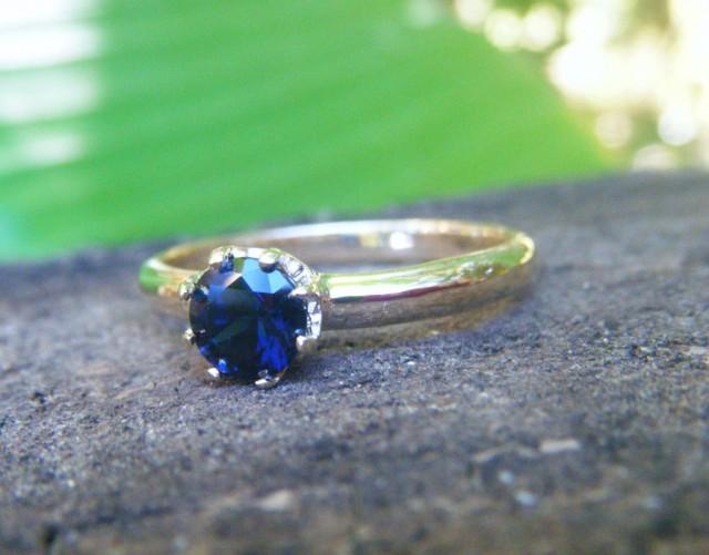 Sapphire Ring, Australian Blue Sapphire Ring, Gold Ring Sapphire, Blue ...
