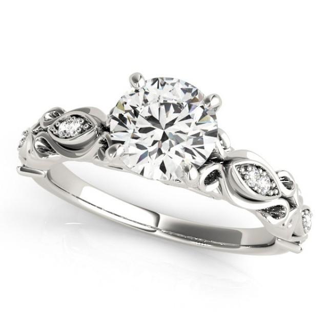 Unique Moissanite Ring,Simple Moissanite Engagement Ring, Forever One ...
