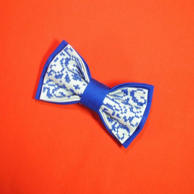 Embroidered Electric Blue Bow Tie Well To Coordinate With Stuff In ...