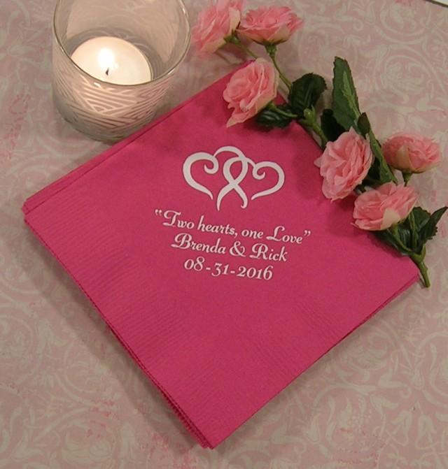 Wedding Napkins Personalized Wedding Napkins Personalized Tail Beverage Or Luncheon Size 2512295