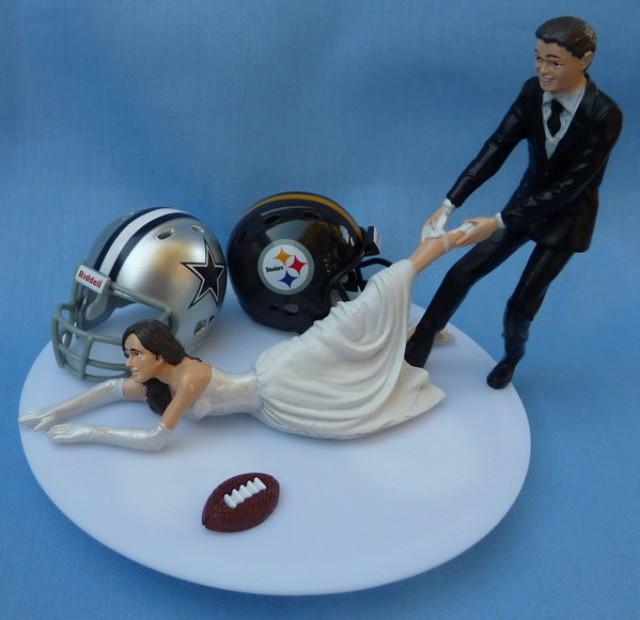 Wedding Cake Topper House Divided Football Team Rivalry Themed You Pick ...