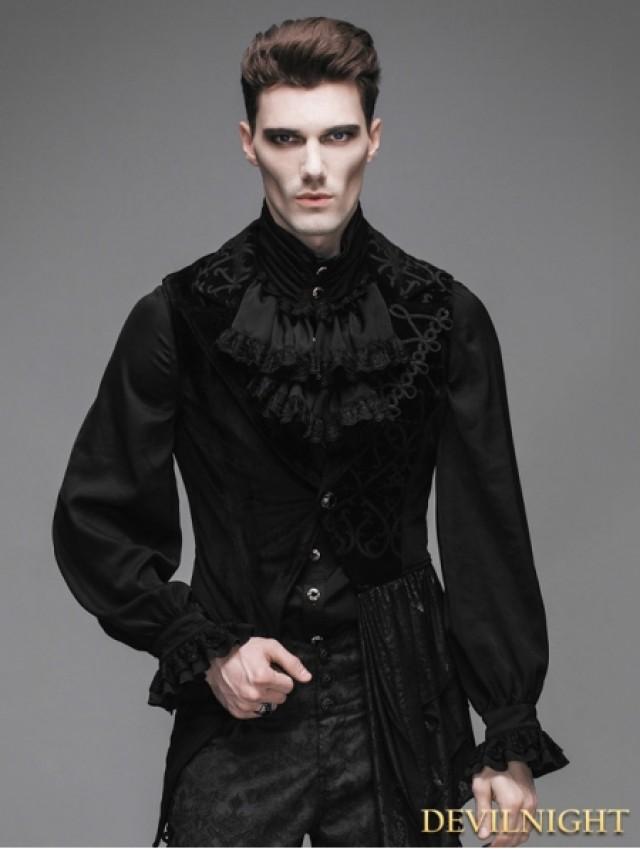 Black Swallow Tail Gothic Waistcoat For Men #2534897 - Weddbook