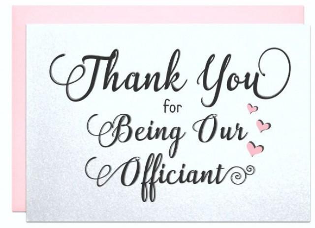 Thank You For Being Our Officiant Gift Note Wedding Officiant Wedding ...