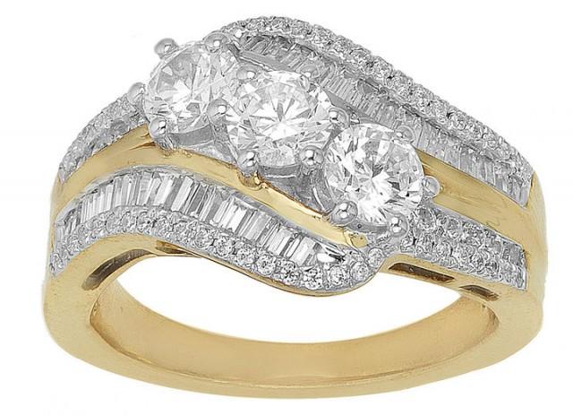 MODERN BRIDE Love Lives Forever 1 1/2 CT. T.W. Diamond 10K Yellow Gold ...