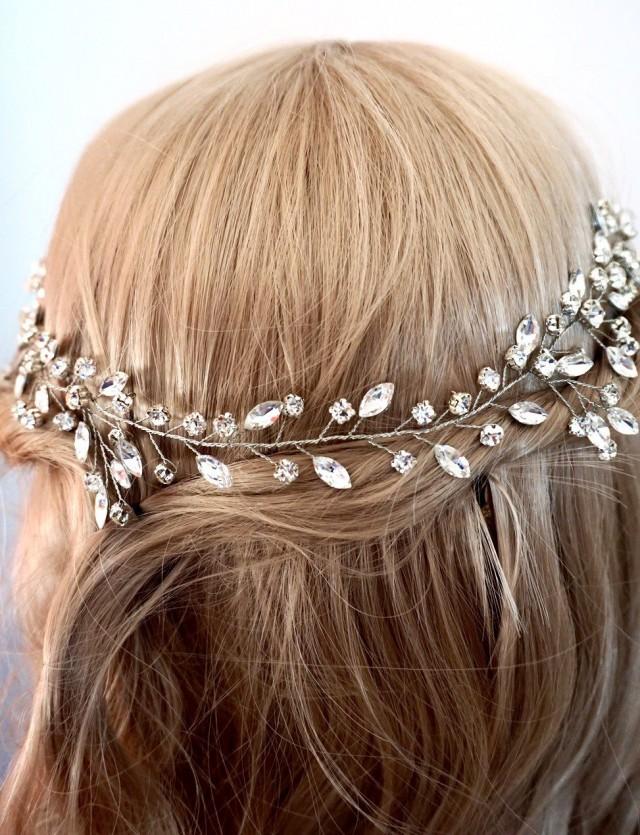 Bridal Hair Vine, Wedding Hair Vine, Crystal Vine, Bridal Hair Vine ...