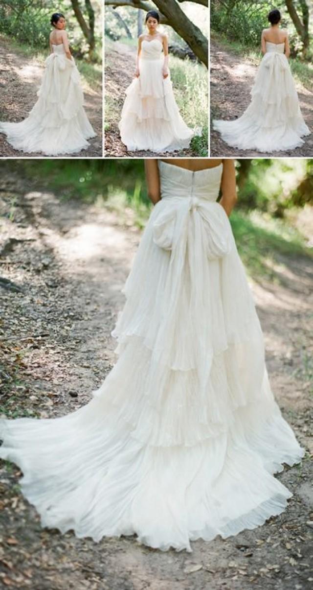 H1526 Classic Bohemian Tiered Chiffon Wedding Dresses #2564107 - Weddbook