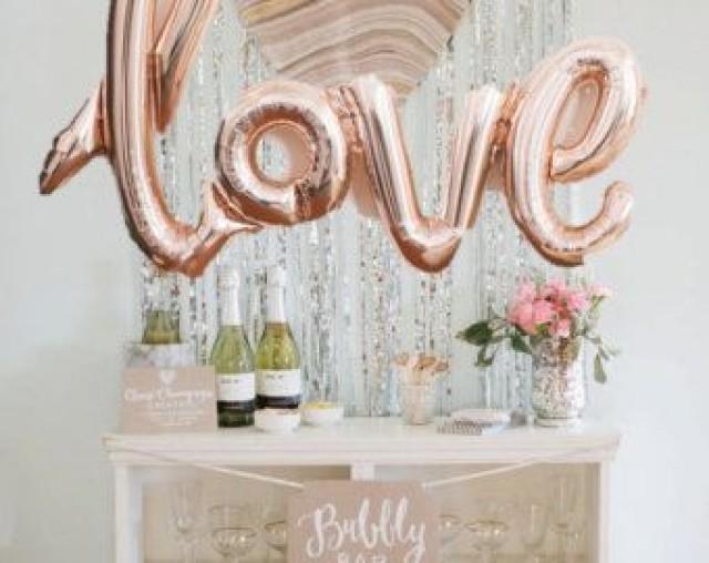 LOVE Gold Mylar Balloons {Engagement Party, Engagement Pictures ...