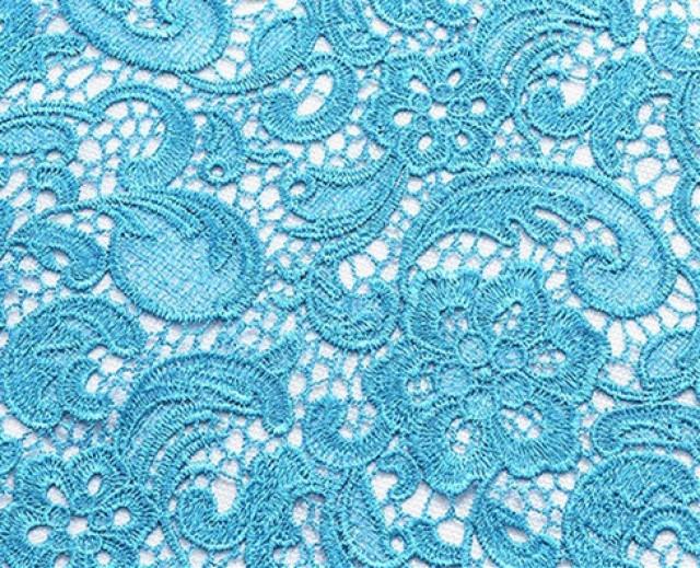 Guipure Lace Fabric, Embroidered Flowers, Hollowed Wedding Lace Fabric ...