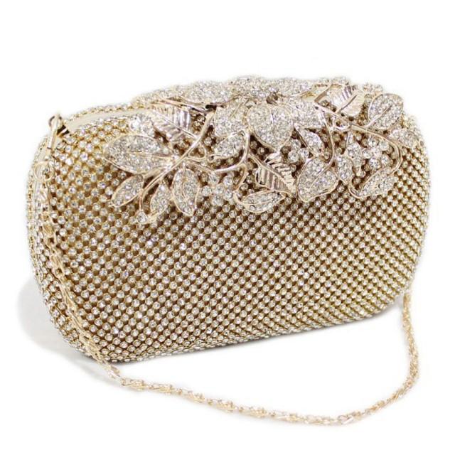 Gold Wedding Clutch, Bridal Clutch, Champagne Clutch, Evening Bag ...