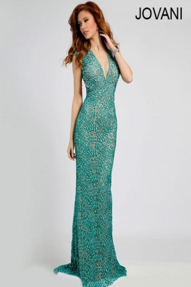 Jovani Green Lace Prom Dress 99427 - Designer Wedding Dresses #2581954 ...