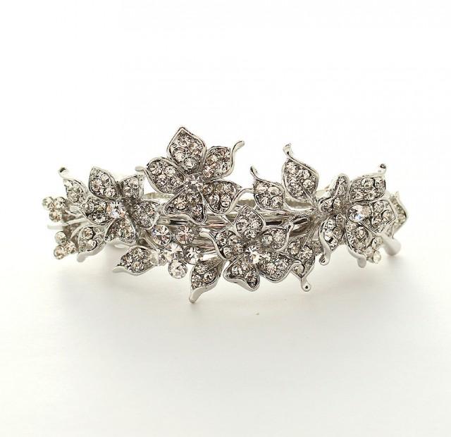 Bridal Hair Clip Rhinestone Barrette Crystal Wedding Hair Jewelry ...