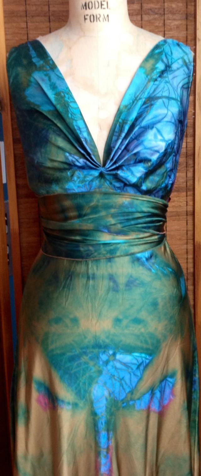 Gold Turquoise Fuscia Royal Blue Blue Green Silk Henry Wedding Dress ...