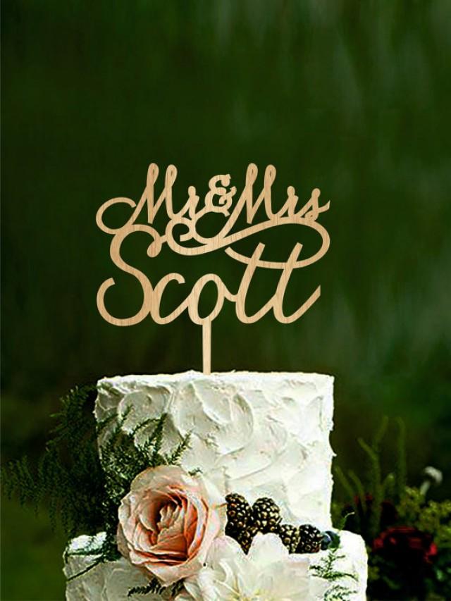 Wedding Cake Topper Mr And Mrs Last Name Cake Topper Personalised Mr ...