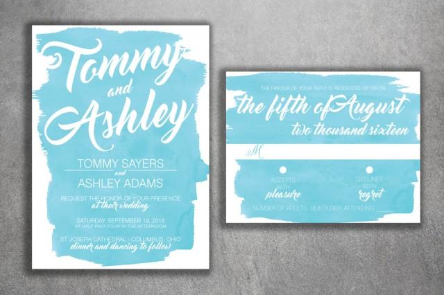 Wedding Invitations Baby Blue 5