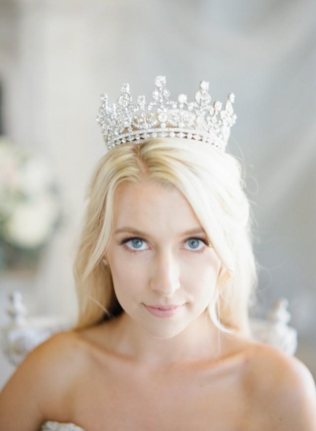 Bridal Tiara - QUEEN ELIZABETH, Swarovski Bridal Tiara, Wedding Crown ...