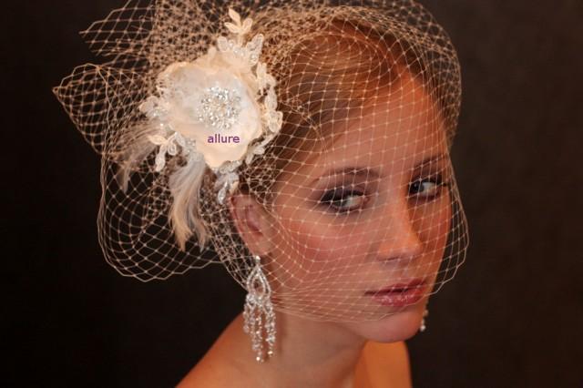 Fabulous BIRDCAGE VEIL , Wedding Hat, Bridal Hat. Amazing Fascinator ...