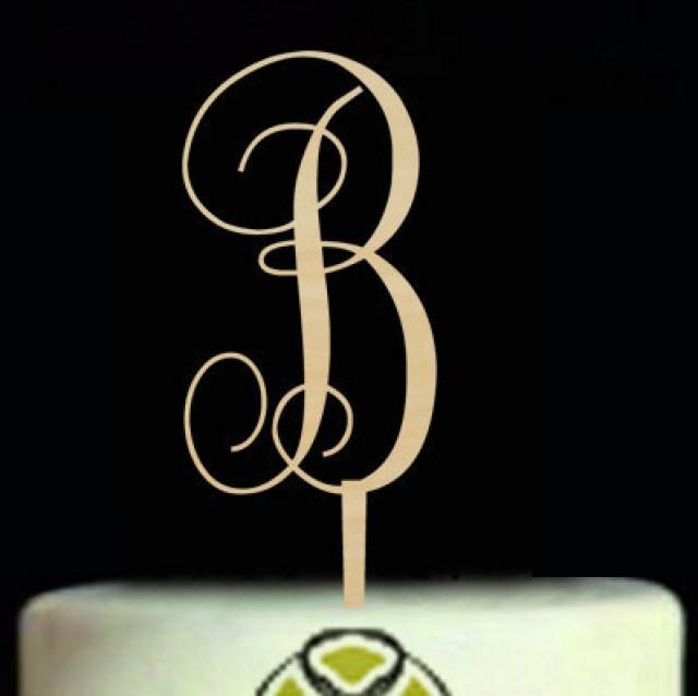 Letter B Cake Topper,Monogram Cake Topper, B Cake Topper, Monogram B ...