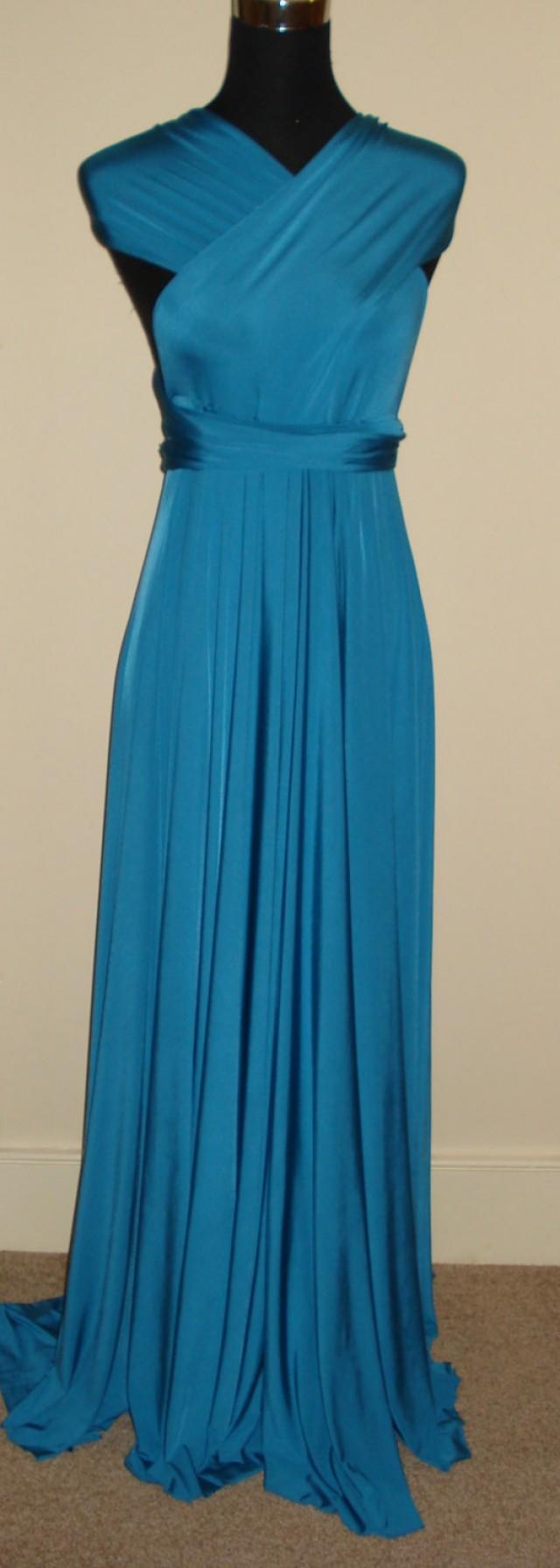 Teal Bridesmaid Dress Teal Blue Convertible Dress Infinity Dress Wrap ...