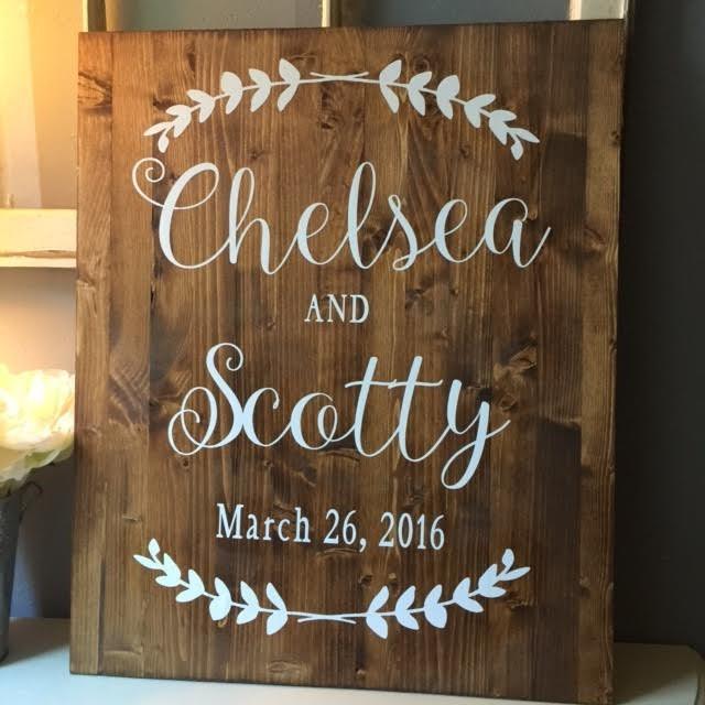 Decor - Personalized Wooden Wedding Sign #2632852 - Weddbook