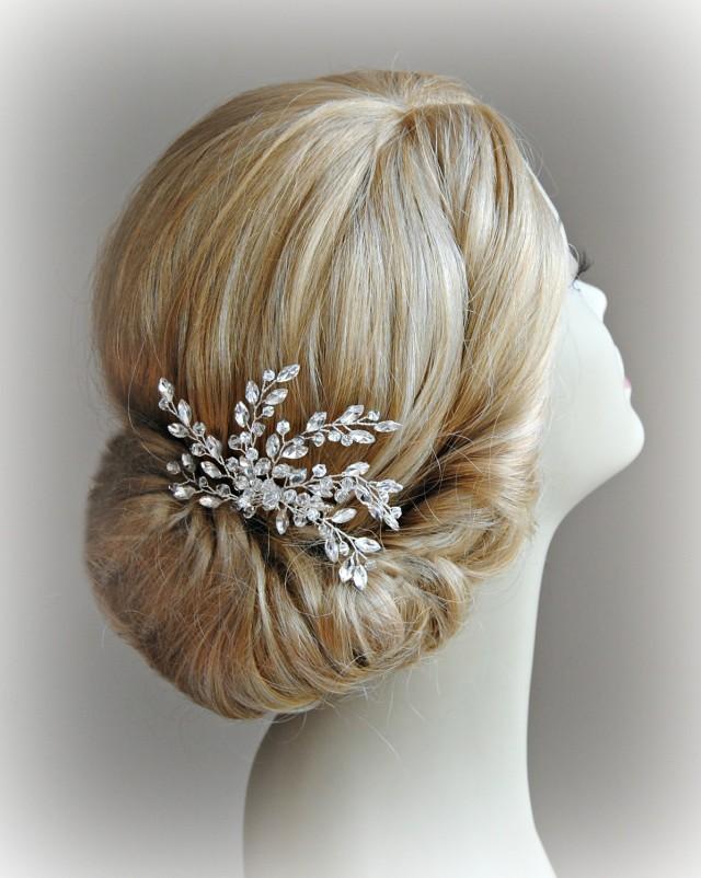 Crystal Bridal Comb, Crystal Rhinestones And Beads Wired Hair Comb ...