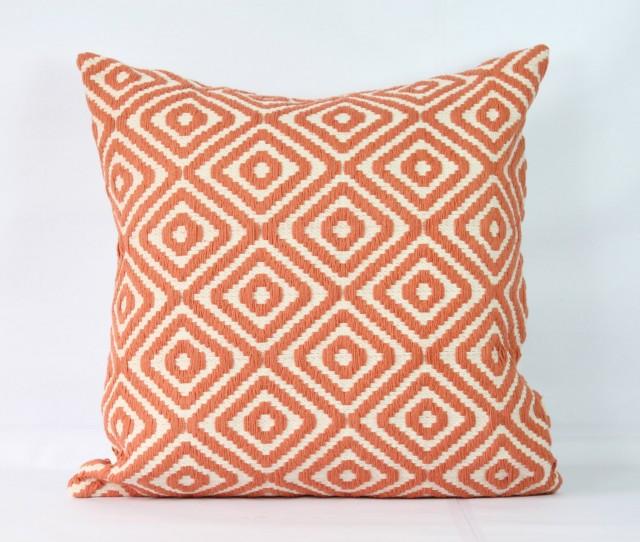 Coral Throw Pillow Case 20x20 Decorative Boho Pillowcase 24x24 Euro ...