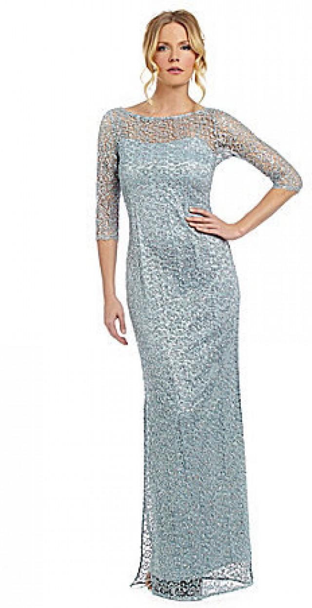 Kay Unger Sequined Lace Illusion Gown #2642497 - Weddbook
