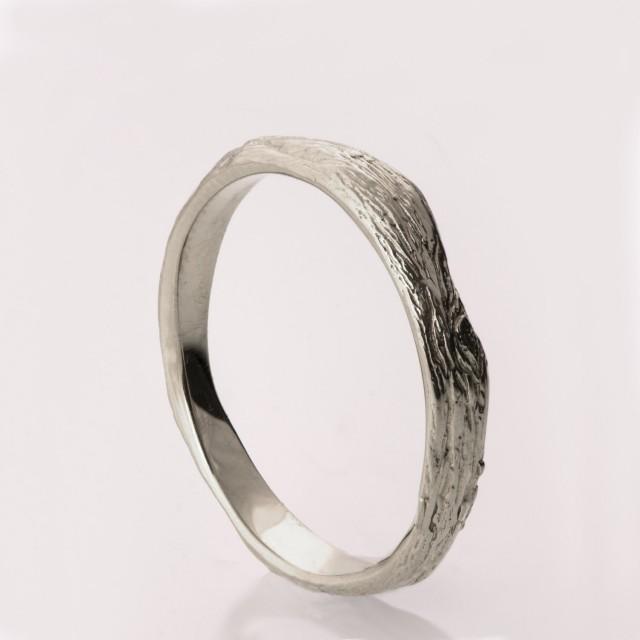 Twig Ring No.2 - 14K White Gold Ring, White Gold Wedding Ring, Wedding ...