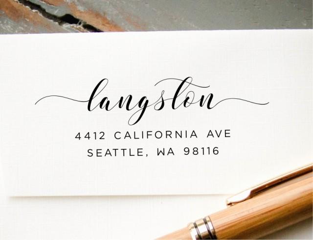 Address Stamp, Self-Inking Return Address, Modern Calligraphy ...